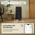 Mill Gentle Air WiFi eļļas radiators OIL1500WIFI3BLACK, 1500 W