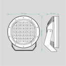 LED darba gaisma 68W+5W; 6080lm CREE; combo+eņģeļa acs; R112, R7, R10, EMC Spriegums 10-30v