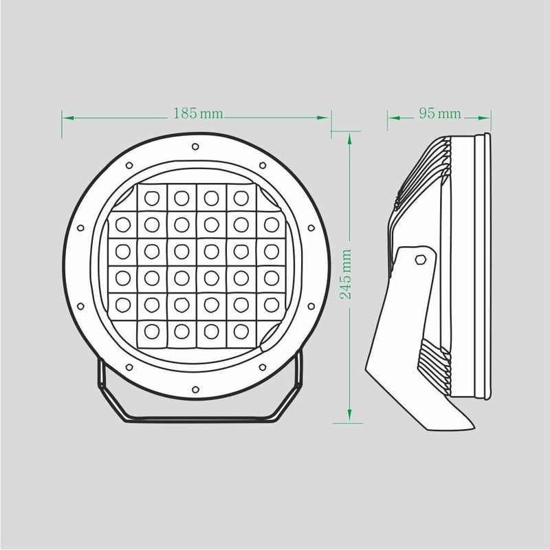 LED-arbetslampa 68W+5W; 6080lm CREE; kombo+ängelöga; R112, R7, R10, EMC-spänning 10-30v