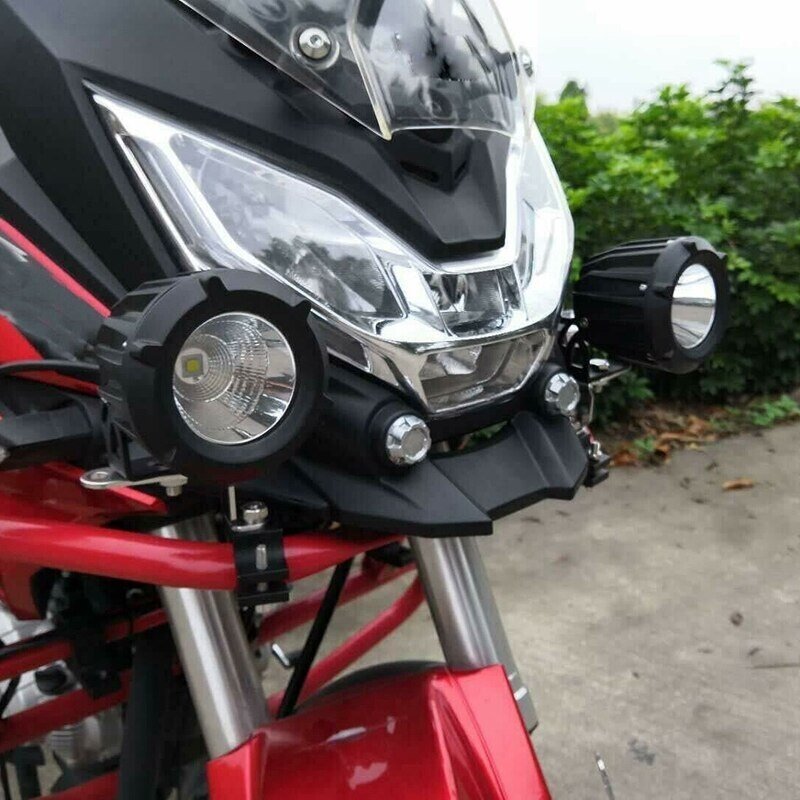 LED work light holder, flat, tube clamp. Dimensions: 10x9x4,5 cm. Set of 2