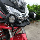 LED work light holder, flat, tube clamp. Dimensions: 10x9x4,5 cm. Set of 2