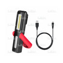 3W+3W LED COB uppladdningsbar ficklampa, 3,7v, 18650 litiumbatteri, 1200mAh, MICRO USB-laddning