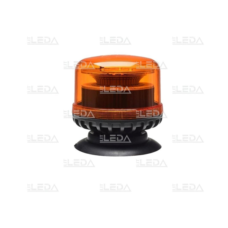 12-24V 19W 39 LED beacon, orange with magnet, 3 flashing modes, IP66