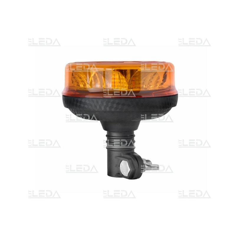 12-24V 16W Certified 16 LED beacon, orange, pipe mount, 3 modes, ECE R65, EMC R10, CE, SAE J845 CLASS 1, IP65