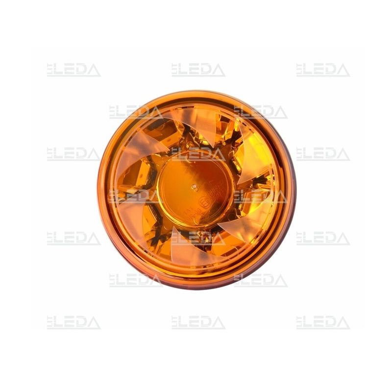 12-24V 16W Certified 16 LED beacon, orange, pipe mount, 3 modes, ECE R65, EMC R10, CE, SAE J845 CLASS 1, IP65