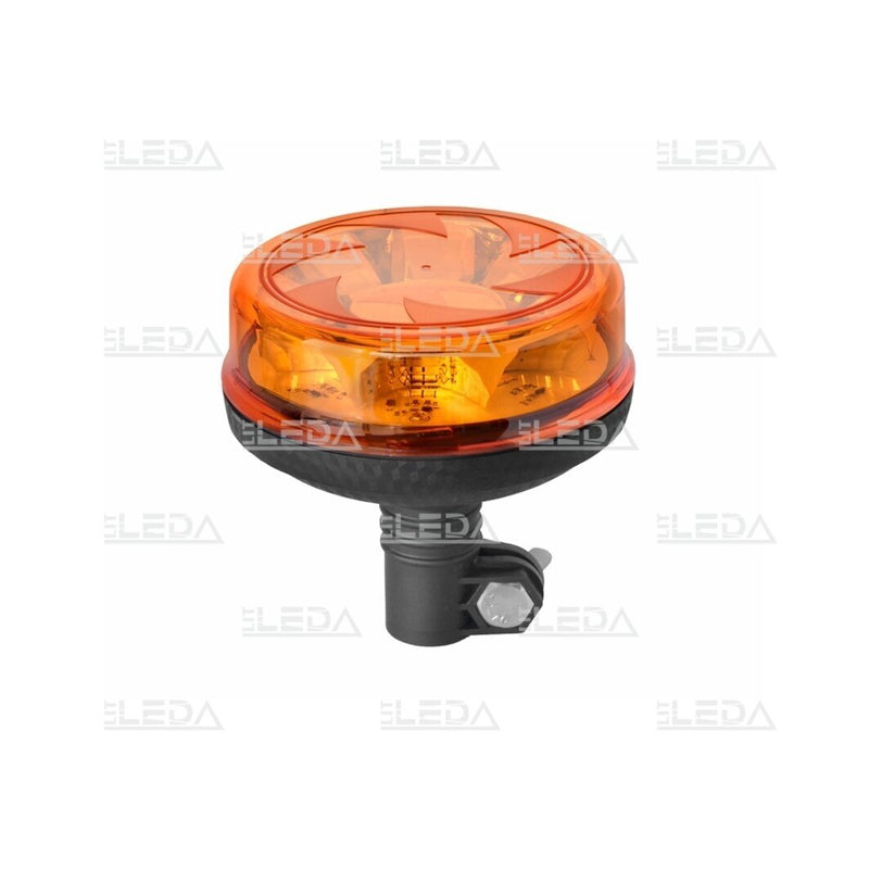 12-24V 16W Certified 16 LED beacon, orange, pipe mount, 3 modes, ECE R65, EMC R10, CE, SAE J845 CLASS 1, IP65