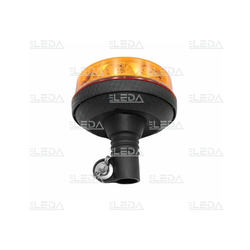 12-24V 16W Certified 16 LED beacon, orange, pipe mount, 3 modes, ECE R65, EMC R10, CE, SAE J845 CLASS 1, IP65