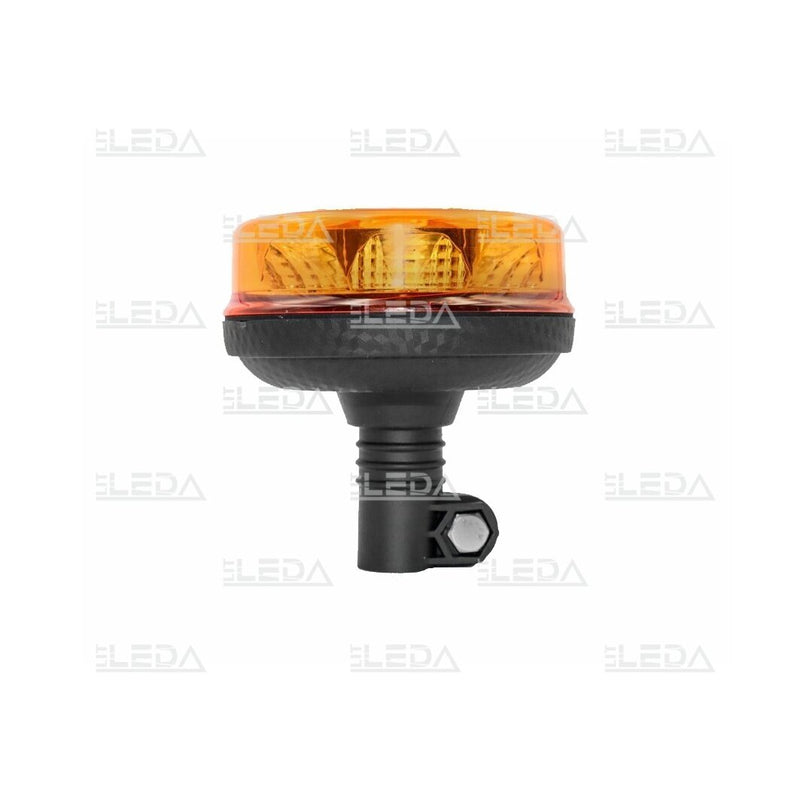 12-24V 16W Certified 16 LED beacon, orange, pipe mount, 3 modes, ECE R65, EMC R10, CE, SAE J845 CLASS 1, IP65