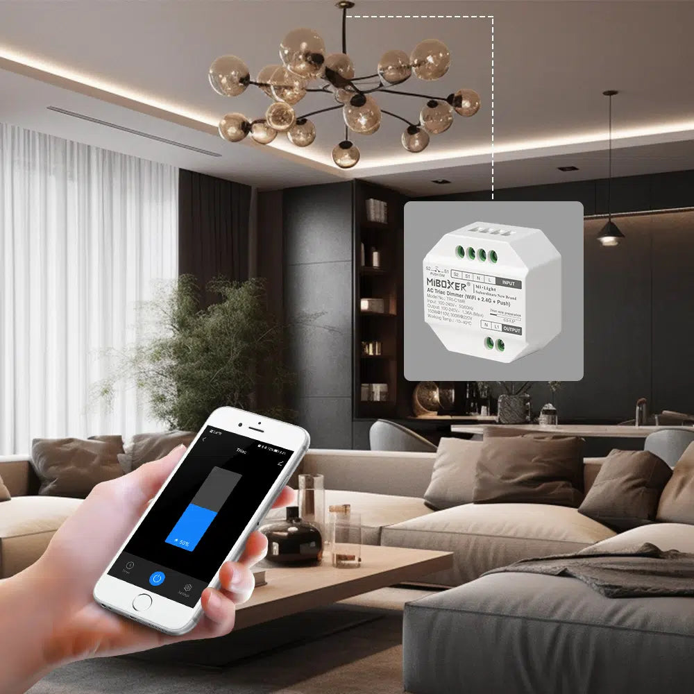 Mi-Light TRIAC Dimmeris 100-240V, AC 1.36A Wi-Fi