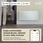 Mill Invisible Smart WiFi paneļu sildītājs PA1500WIFI4, 1500 W, balts