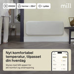 Mill Invisible Smart WiFi paneļu sildītājs PA2000WIFI4, 2000 W, balts