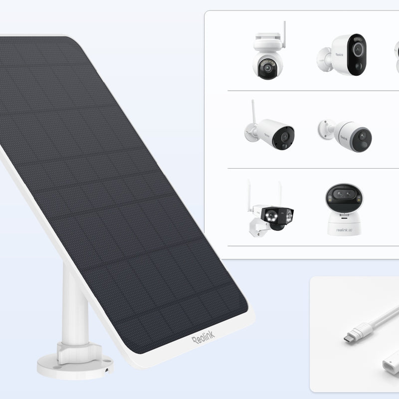 Reolink Solar Panel 3 SP3-W 12 W saules panelis ar USB Type-C savienotāju, IP65, balts