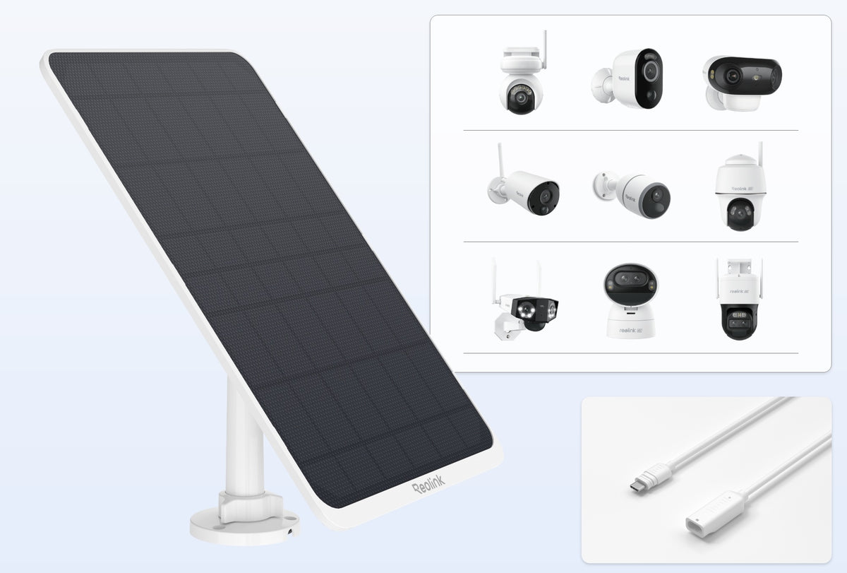 Reolink Solar Panel 3 SP3-W 12 W saules panelis ar USB Type-C savienotāju, IP65, balts