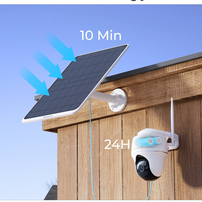 Reolink Solar Panel 3 SP3-W 12 W saules panelis ar USB Type-C savienotāju, IP65, balts