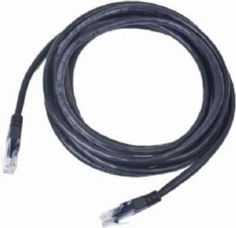 Gembird patchcord, Melns, CAT5e, UTP, RJ45, 2M (PP12-2M/BK)