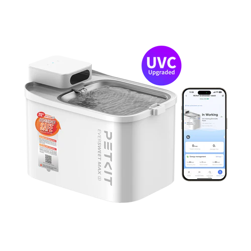 PETKIT Viedā bezvadu mājdzīvnieku ūdens strūklaka ar UVC, 3 L, Bluetooth, akumulators līdz 83 dienām, P4116