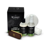 DETURNER LEATHER SET - nahahoolduskomplekt sisaldab 250ml nahapuhastusvahendit, 250ml nahakaitsevahendit, nahapuhastusharja, aplikaatorit ja mikrokiudlappi.