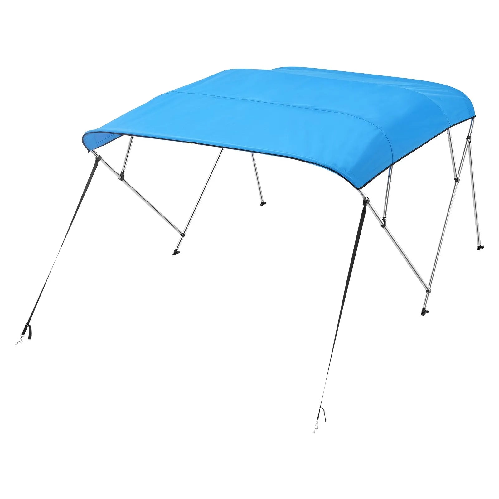 4 stieņu laivas bimini jumts 244 × (185–198) × 137 cm, okeāna zils