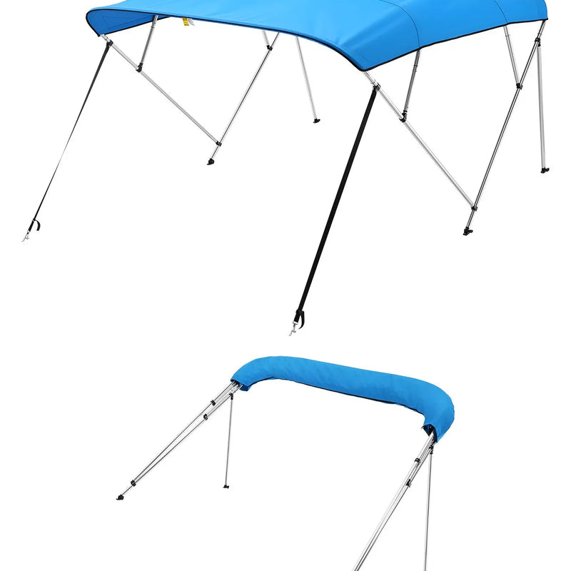 4 loku laivas Bimini jumtiņš 244 cm x (216–229 cm) x 137 cm, nojumes pārsegs, zils