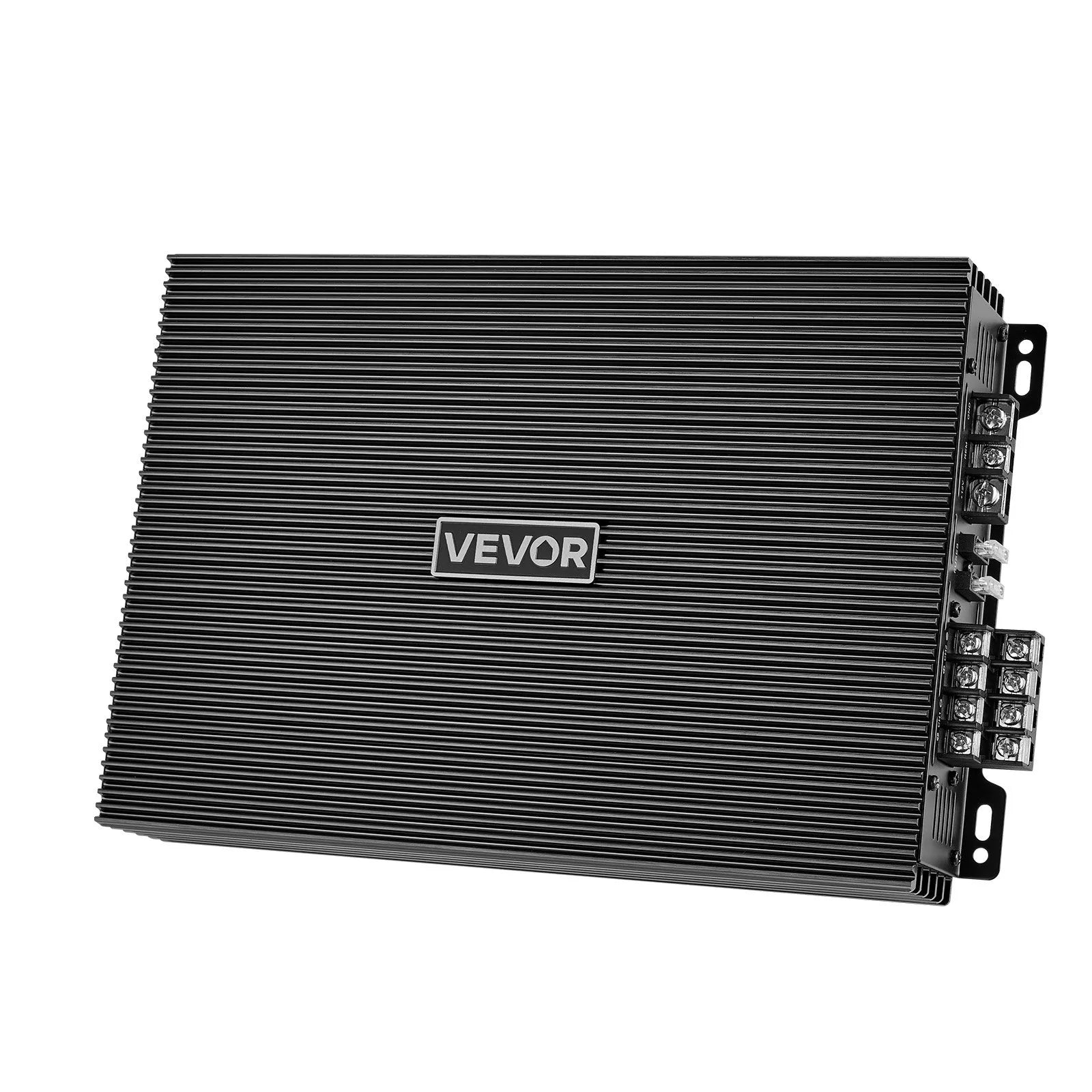 VEVOR automašīnas audio pastiprinātājs, 4 kanālu tiltojams auto pastiprinātājs, daudzkanālu Class AB stereo pastiprinātājs ar maksimālo jaudu 4 × 200 W pie 4 Ω / 4 × 400 W pie 2 Ω, augstas jaudas pastiprinātājs SUV, pikapiem un bezceļu transportlīdzekļiem