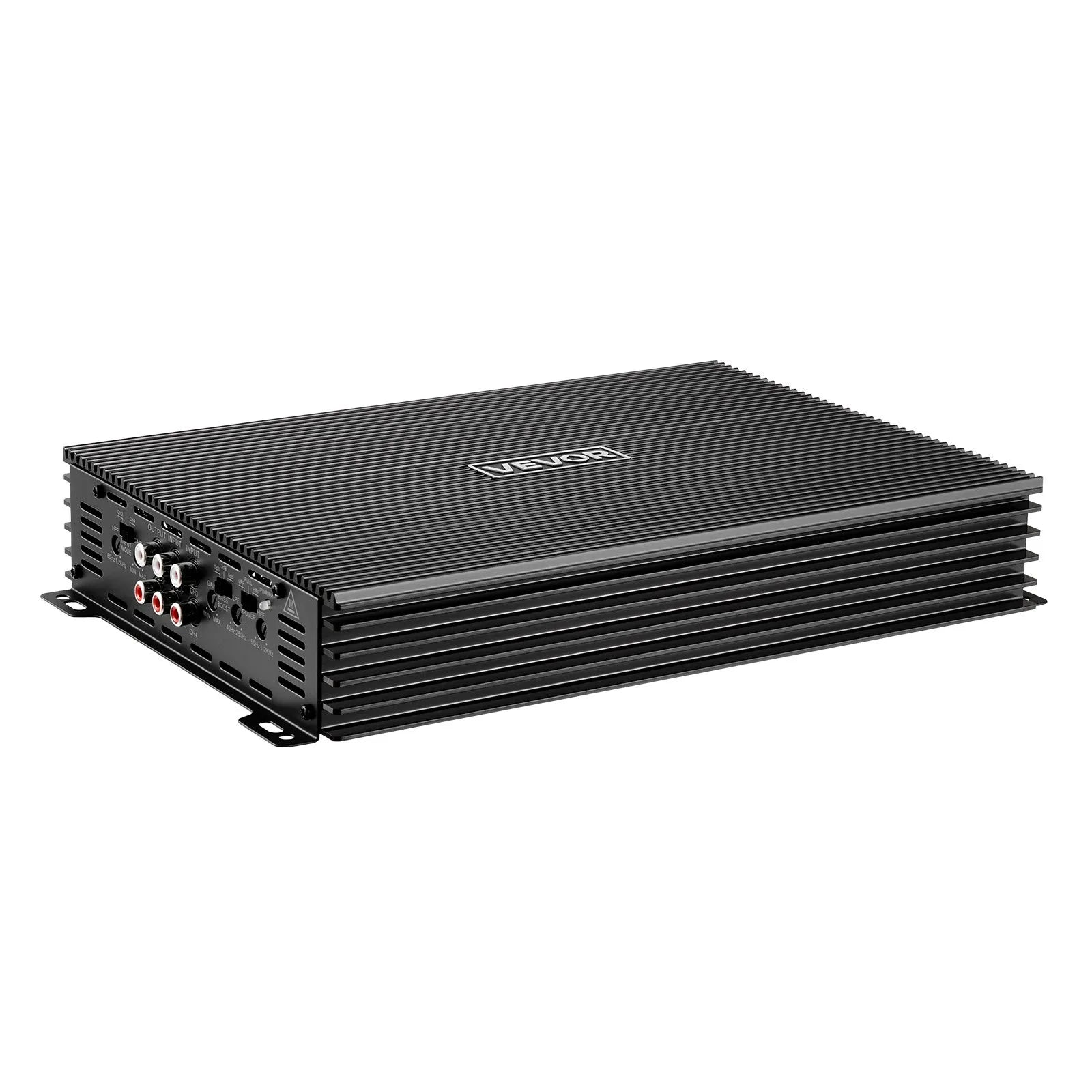 VEVOR automašīnas audio pastiprinātājs, 4 kanālu tiltojams auto pastiprinātājs, daudzkanālu Class AB stereo pastiprinātājs ar maksimālo jaudu 4 × 200 W pie 4 Ω / 4 × 400 W pie 2 Ω, augstas jaudas pastiprinātājs SUV, pikapiem un bezceļu transportlīdzekļiem