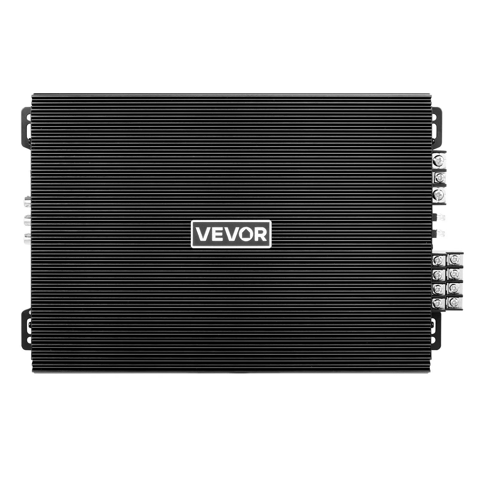 VEVOR automašīnas audio pastiprinātājs, 4 kanālu tiltojams auto pastiprinātājs, daudzkanālu Class AB stereo pastiprinātājs ar maksimālo jaudu 4 × 200 W pie 4 Ω / 4 × 400 W pie 2 Ω, augstas jaudas pastiprinātājs SUV, pikapiem un bezceļu transportlīdzekļiem