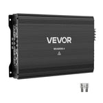 VEVOR automašīnas audio pastiprinātājs, 4 kanālu tiltojams auto pastiprinātājs, daudzkanālu Class AB stereo pastiprinātājs ar maksimālo jaudu 4 × 250 W pie 4 Ω / 4 × 500 W pie 2 Ω, augstas jaudas pastiprinātājs SUV, pikapiem un bezceļu transportlīdzekļiem