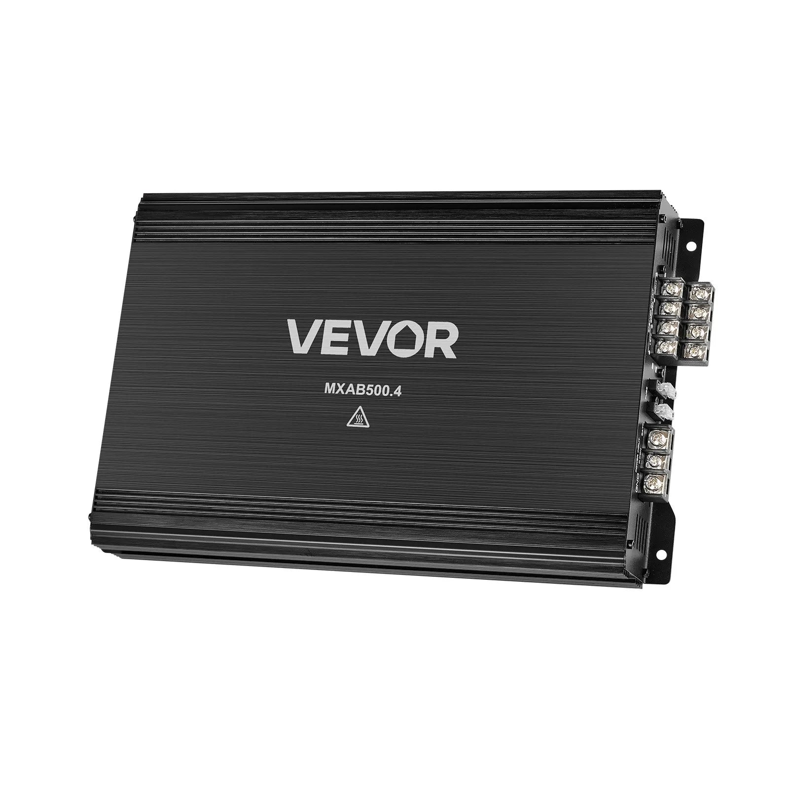 VEVOR automašīnas audio pastiprinātājs, 4 kanālu tiltojams auto pastiprinātājs, daudzkanālu Class AB stereo pastiprinātājs ar maksimālo jaudu 4 × 250 W pie 4 Ω / 4 × 500 W pie 2 Ω, augstas jaudas pastiprinātājs SUV, pikapiem un bezceļu transportlīdzekļiem
