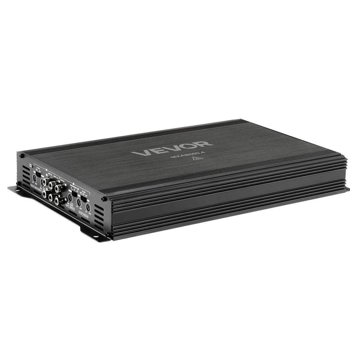 VEVOR automašīnas audio pastiprinātājs, 4 kanālu tiltojams auto pastiprinātājs, daudzkanālu Class AB stereo pastiprinātājs ar maksimālo jaudu 4 × 250 W pie 4 Ω / 4 × 500 W pie 2 Ω, augstas jaudas pastiprinātājs SUV, pikapiem un bezceļu transportlīdzekļiem
