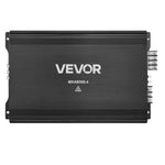 VEVOR automašīnas audio pastiprinātājs, 4 kanālu tiltojams auto pastiprinātājs, daudzkanālu Class AB stereo pastiprinātājs ar maksimālo jaudu 4 × 250 W pie 4 Ω / 4 × 500 W pie 2 Ω, augstas jaudas pastiprinātājs SUV, pikapiem un bezceļu transportlīdzekļiem