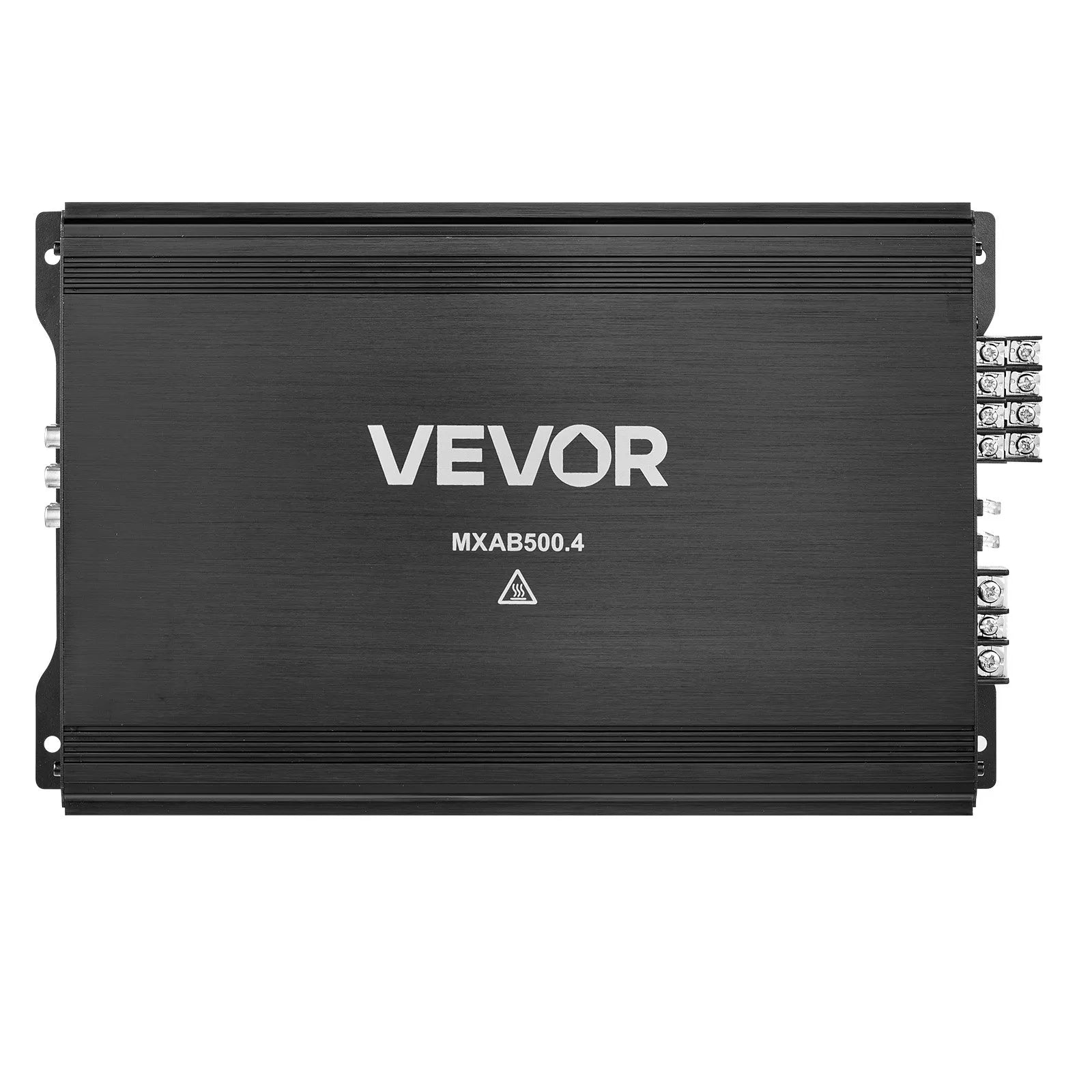 VEVOR automašīnas audio pastiprinātājs, 4 kanālu tiltojams auto pastiprinātājs, daudzkanālu Class AB stereo pastiprinātājs ar maksimālo jaudu 4 × 250 W pie 4 Ω / 4 × 500 W pie 2 Ω, augstas jaudas pastiprinātājs SUV, pikapiem un bezceļu transportlīdzekļiem