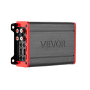 VEVOR automašīnas audio pastiprinātājs, 4 kanālu tiltojams auto pastiprinātājs, daudzkanālu Class D stereo pastiprinātājs ar maksimālo jaudu 4 × 120 W pie 4 Ω / 4 × 200 W pie 2 Ω, augstas jaudas pastiprinātājs SUV, pikapiem un bezceļu transportlīdzekļiem