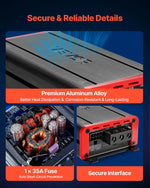 VEVOR automašīnas audio pastiprinātājs, 4 kanālu tiltojams auto pastiprinātājs, daudzkanālu Class D stereo pastiprinātājs ar maksimālo jaudu 4 × 120 W pie 4 Ω / 4 × 200 W pie 2 Ω, augstas jaudas pastiprinātājs SUV, pikapiem un bezceļu transportlīdzekļiem