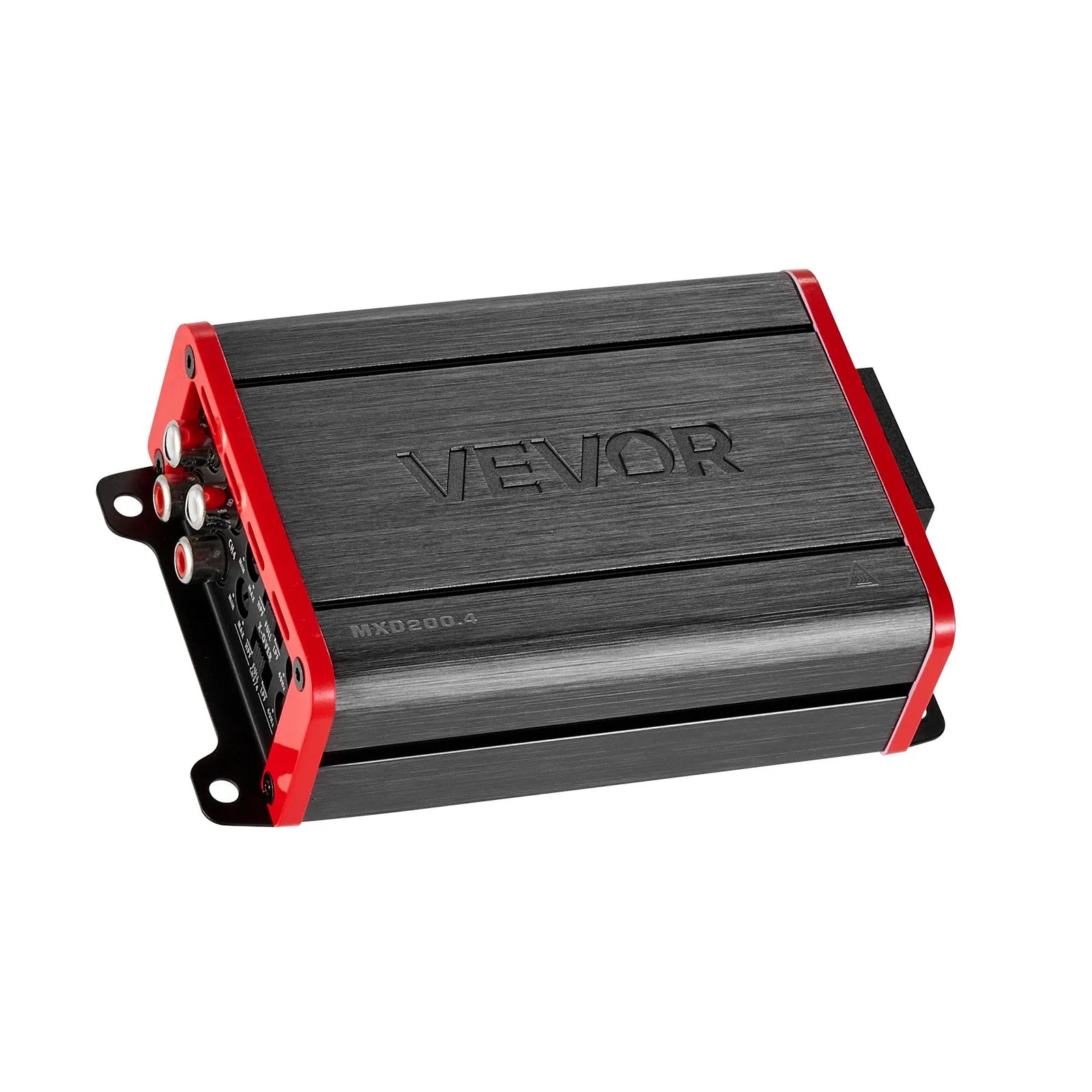 VEVOR automašīnas audio pastiprinātājs, 4 kanālu tiltojams auto pastiprinātājs, daudzkanālu Class D stereo pastiprinātājs ar maksimālo jaudu 4 × 120 W pie 4 Ω / 4 × 200 W pie 2 Ω, augstas jaudas pastiprinātājs SUV, pikapiem un bezceļu transportlīdzekļiem