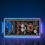 VEVOR automašīnas audio pastiprinātājs, 4 kanālu tiltojams auto pastiprinātājs, daudzkanālu Class D stereo pastiprinātājs ar maksimālo jaudu 4 × 272 W pie 4 Ω / 4 × 400 W pie 2 Ω, augstas jaudas pastiprinātājs SUV, pikapiem un bezceļu transportlīdzekļiem