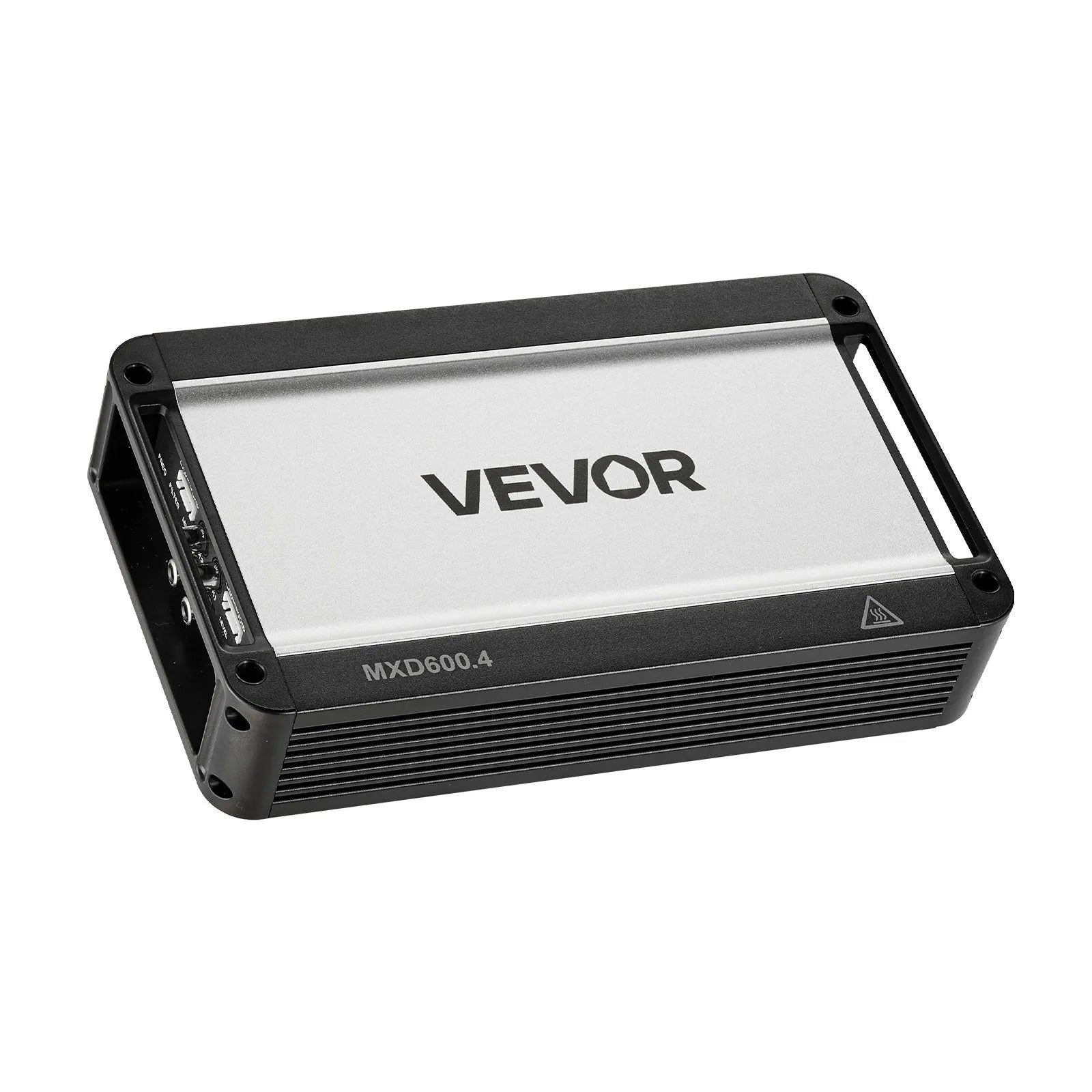 VEVOR 4 kanālu automašīnas audio pastiprinātājs, tiltojams daudzkanālu Class D stereo pastiprinātājs ar maksimālo jaudu 4 × 420 W pie 4 Ω / 4 × 600 W pie 2 Ω, augstas jaudas auto pastiprinātājs SUV, pikapiem un bezceļu transportlīdzekļiem