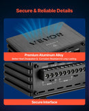 VEVOR automašīnas audio pastiprinātājs, 4 kanālu tiltojams auto pastiprinātājs, daudzkanālu Class D stereo pastiprinātājs ar maksimālo jaudu 4 × 110 W pie 4 Ω / 4 × 160 W pie 2 Ω, augstas jaudas pastiprinātājs SUV, pikapiem un bezceļu transportlīdzekļiem