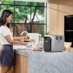 EcoFlow DELTA 3 1500 pārnēsājamā elektrostacija, 1536 Wh, 1800 W, LiFePO4, X-Boost 2400 W, UPS 15 ms, Wi-Fi, Bluetooth, IP54