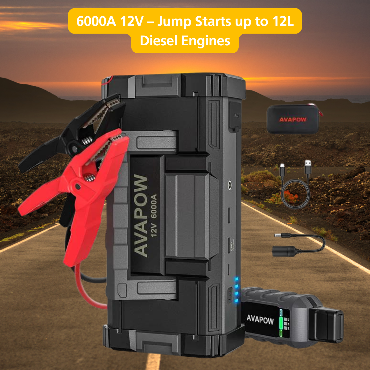 Euroopa kõige võimsam_AVAPOW 12V Booster 6000A stardivõimsusega, vt kirjeldus.