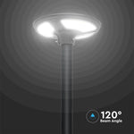 10W (1500 lm) LED solar light, round, with RF sensor, IP65, V-TAC, LiFePO4 3.2V 32650, 25Ah, neutral white light 4000K, stand not included.