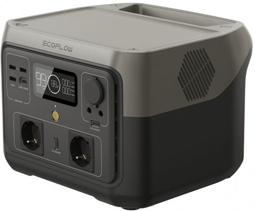 Ecoflow River 2 Max uzlādes stacija 512Wh, 9 izejas, 500W izvade, X-Boost 1000W