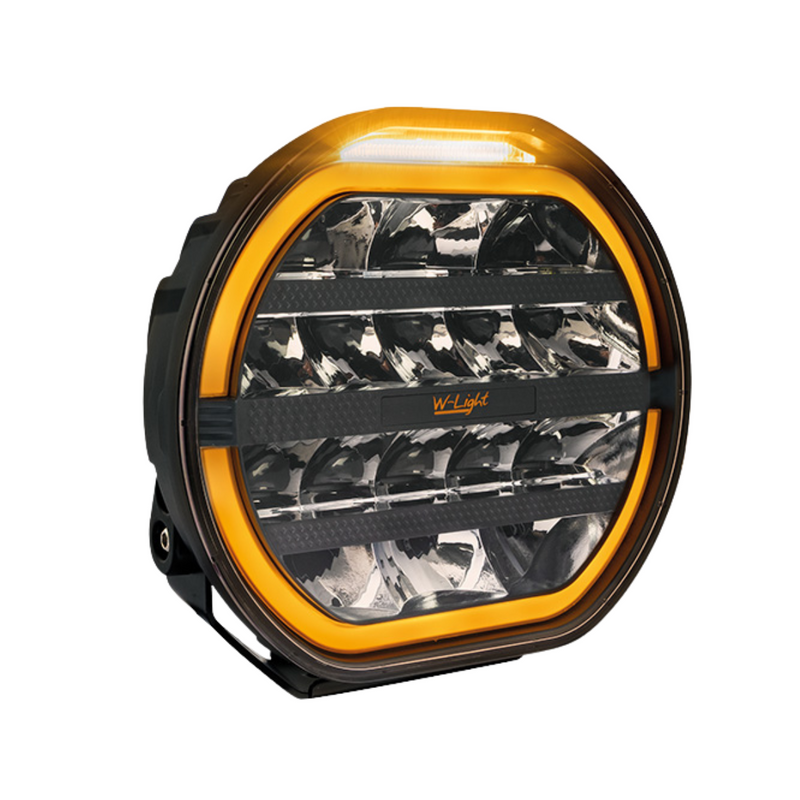 W-LIGHT Fury 9" 12-48V 9000Lm 5500K 16 LED auxiliary lamp, round, black, ⌀ 229.00 x 85.00mm, R148, R149, R10, R65 cl.1