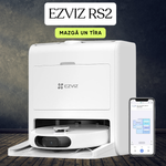 EZVIZ RS2 — робот-камера-пылесос, площадь уборки 300 м² на одной зарядке + влажная уборка с вращающимися щетками + голосовое управление