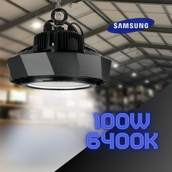 100W(18,000Lm) V-TAC SAMSUNG Warehouse lantern, SMD diodes, UFO, Meanwell, IP65, dimmable, warranty 5 years, cold white light 6400K
