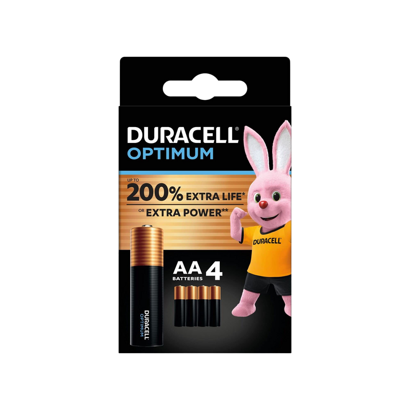DURACELL Optimum battery AA, 4 pcs