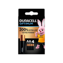 DURACELL Optimum battery AA, 4 pcs