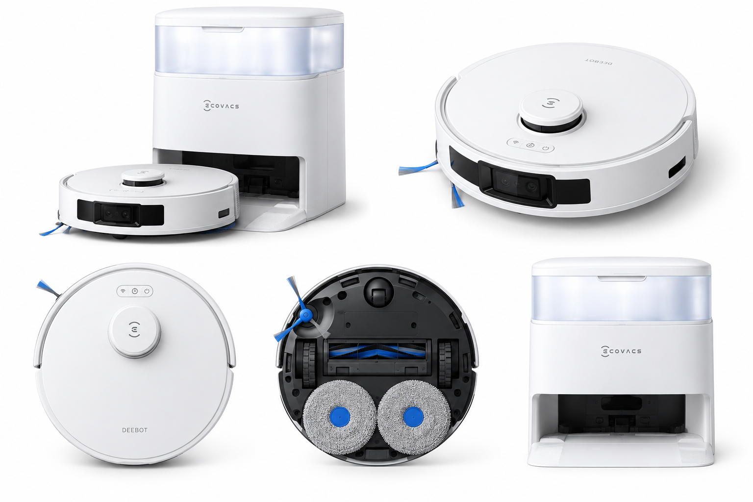 ECOVACS DEEBOT mini 2 robots putekļsūcējs ar OMNI staciju, balts