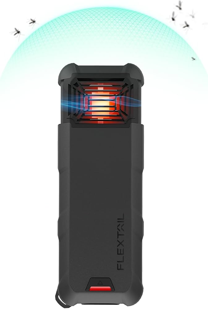Flextail, portatīvs un uzlādējams moskītu atbaidīšanas ierīce, kas apvieno efektīvu aizsardzību pret odiem ar praktiskām funkcijām.