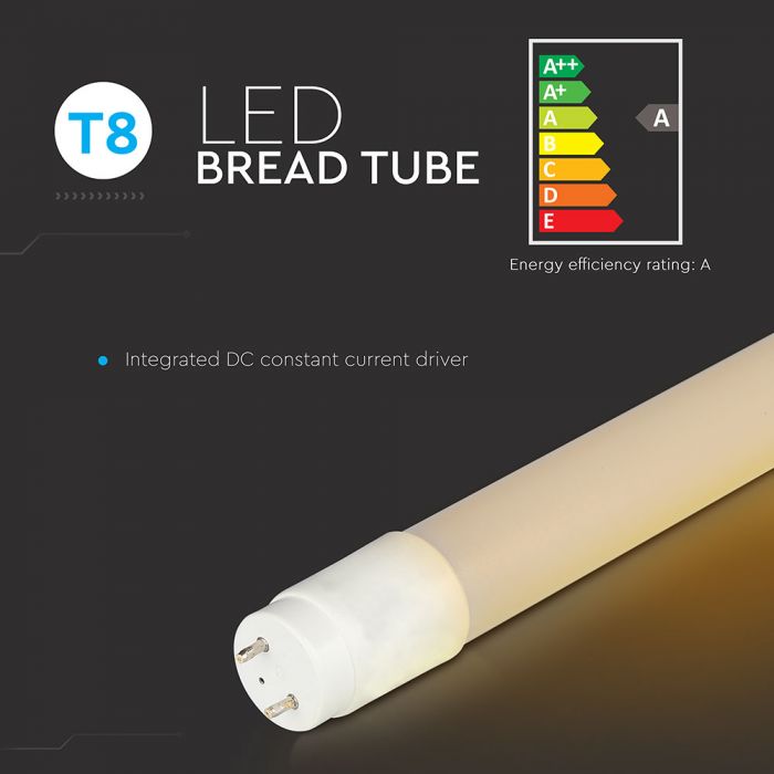T8 18W(1530Lm) 120cm LED spuldze pārtikas izgaismošanai, V-TAC