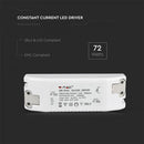 72W DC:30-42V 0.4A 1600mA V-TAC power supply for LED panels, IP20, white